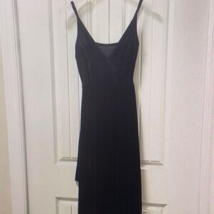 Black Sleeveless Spaghetti Strap Mini Dress